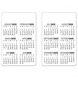 Wallet Calendars (6-Months/Side)