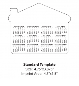 Calendar Magnet, House Shape (4.75x3.875)