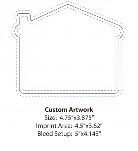 Custom Calendar Magnet, House Shape (Laminated)