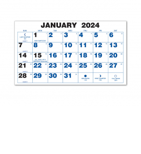 Three Month View / Four Panel Calendar, Wire-O Bound (16x36-1/2)