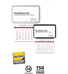 Vitronic 14-Month Press-n-Stick™ Calendar; Business Card Holder (BLANK)
