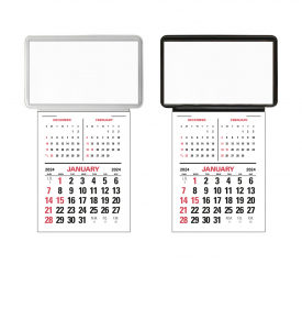 Vitronic 3-Mo. View Press-n-Stick™ Calendar; Business Card Holder (BLANK)
