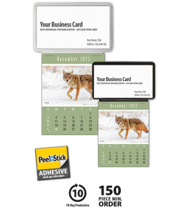 Vitronic Sportsmen Press-n-Stick™ Calendar; Business Card Holder (BLANK)