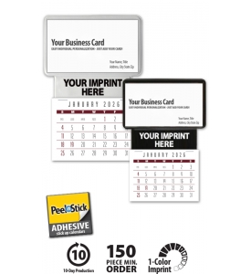 Contemporary Press-n-Stick™ Calendar; Business Card Holder (Imprinted)