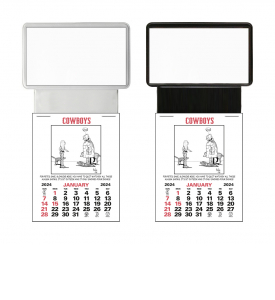 Vitronic Cowboy Press-n-Stick™ Calendar; Business Card Holder (Imprinted)