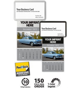 Vitronic Cruisin&#039; Cars Press-n-Stick™ Calendar; Business Card Holder (Imprinted)