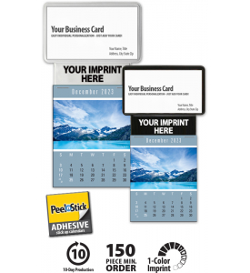 Vitronic Scenic Press-n-Stick™ Calendar; Business Card Holder (Imprinted)