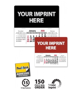 Horizontal 3-Mo. View Press-n-Stick™ XL Calendar