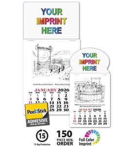 Cowboy Press-n-Stick™ Calendar, Full Color