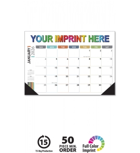 Vista Desk Pad Calendar, Modern (17x12, Color)