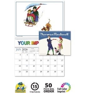 Norman Rockwell Executive Spiral Calendar