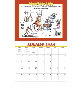 2026 Murphy s Law Promotional Wall Calendar 10 7/8 x 18 Staple