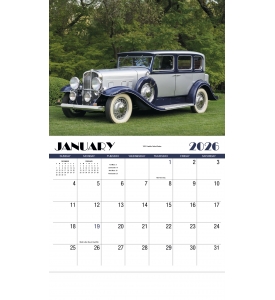 2026 Automotive Classics Promotional Wall Calendar 10 7/8 x 18