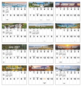 Big Numbers Appointment Calendar | ValueCalendars.com