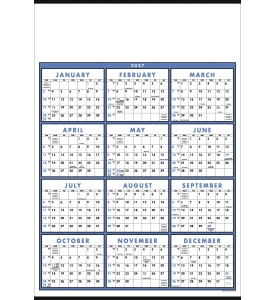 Full Year View Calendar - 20 x 29 (Accent, Laminated)