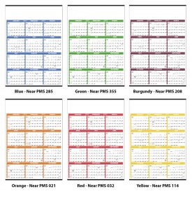Full Year View Calendar - 27 x 38 (Accent)