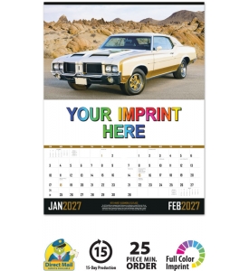 Muscle Cars II Calendar | ValueCalendars.com