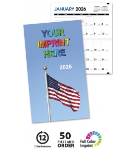 Budget Pocket Planner, Patriotic Impressions (3.5x6, Stapled)
