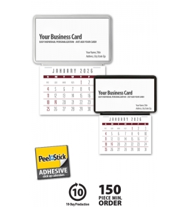 Contemporary Press-n-Stick™ Calendar; Business Card Holder (BLANK)