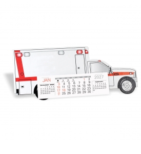 The Working Wheels Desk Calendar - Emergency Squad Ambulance