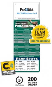 2021 Magnetic Business Card Pro Football Schedule Bulk Calendar