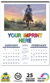 Promotional Western Art Calendars Custom Cowboy Art Calendars