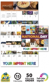 2022 National Day Spiral Calendar 11 X 19 Imprinted National Holiday Day Of Calendars