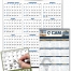 • Custom Full Year View Write-On/Wipe-Off Calendar (22x33-5/8)
