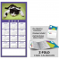 Sleepy Kitty Z-Fold Greeting Card Calendar