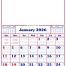12-Sheet Commercial Calendar, 13 x 19 (Memo)