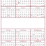 Display-A-Year Calendar, 19.5 x 25.75 (Red &amp; Black)
