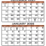 3-Month Display Calendar, 13 x 27 (Accent)