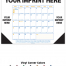 Jumbo Desk Pad Calendar, Style C (Small Date Grid, Top + 2 Side Ads) w/Vinyl Corners