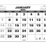 Three Month View / Four Panel Wall Calendar, GBC Comb Bound (11x32)