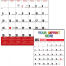 Yearly Record® Contractor Memo Calendar, Red