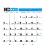 Yearly Record® Contractor Memo Calendar, Blue