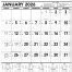 Contractor Memo Calendar, Black &amp; White