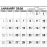 Contractor Memo Calendar, Black &amp; White