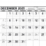 Contractor Memo Calendar, Black &amp; White