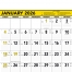 Contractor Memo Calendar, Yellow &amp; Black