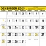 Contractor Memo Calendar, Yellow &amp; Black