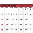Contractor Memo Calendar, Red &amp; Black