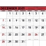 Contractor Memo Calendar, Red &amp; Black