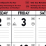 Contractor Memo Calendar, Red &amp; Black
