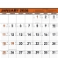 Contractor Memo Calendar, Orange &amp; Black