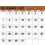 Contractor Memo Calendar, Orange &amp; Black