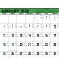 Contractor Memo Calendar, Green &amp; Black