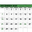Contractor Memo Calendar, Green &amp; Black