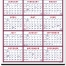 Span-A-Year - Blue &amp; Red Calendar