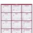 Span-A-Year - Blue &amp; Red Calendar